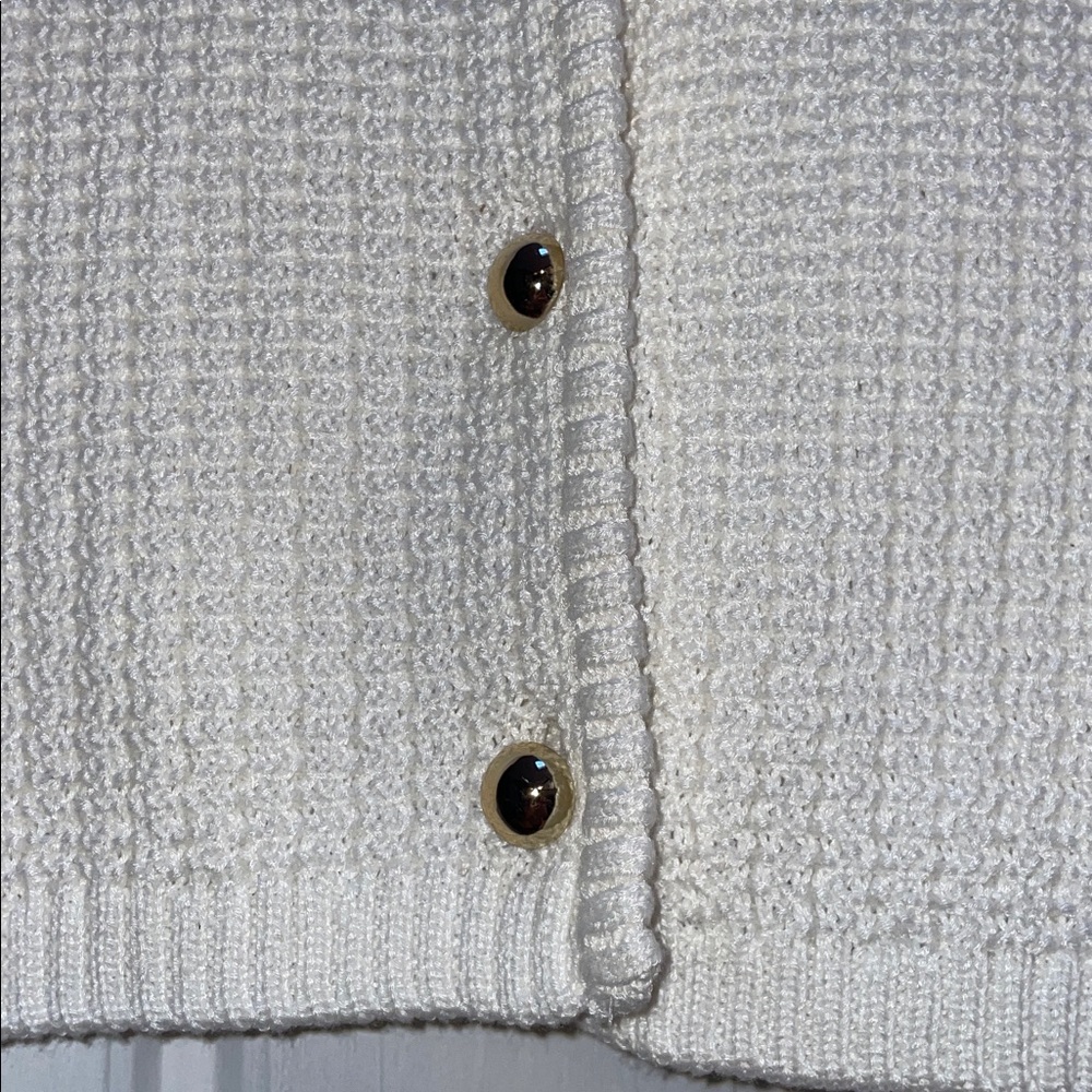 French Connection Crème Cardigan Knit XS-Medium - Picture 5 of 9